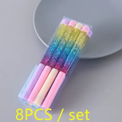 12/8/6 шт./компл. цвет Ручка гелевая Kawaii Boligrafos Kawaii С ультратонким стержнем милые корейские канцелярские принадлежности - Цвет: A0587