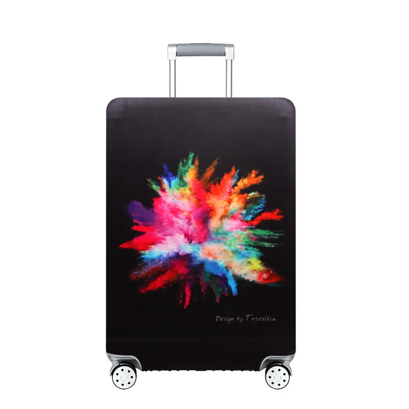 Геометрический PurpleLuggage Чехлы для чемодан, багаж Laggage дорожная сумка с колесиками крышка плотные эластичные Защитный чехол 999 - Цвет: Multicolored Printin