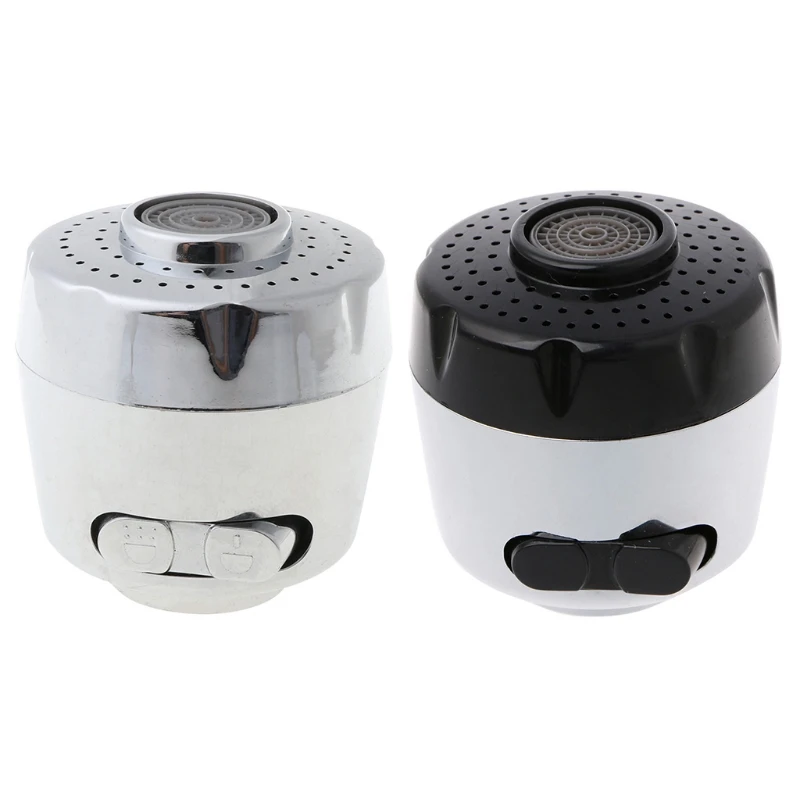 Boquilla aireadora para grifo de 22mm, rociador de burbujas, filtro de ahorro de agua, dos modos, Color negro/plateado