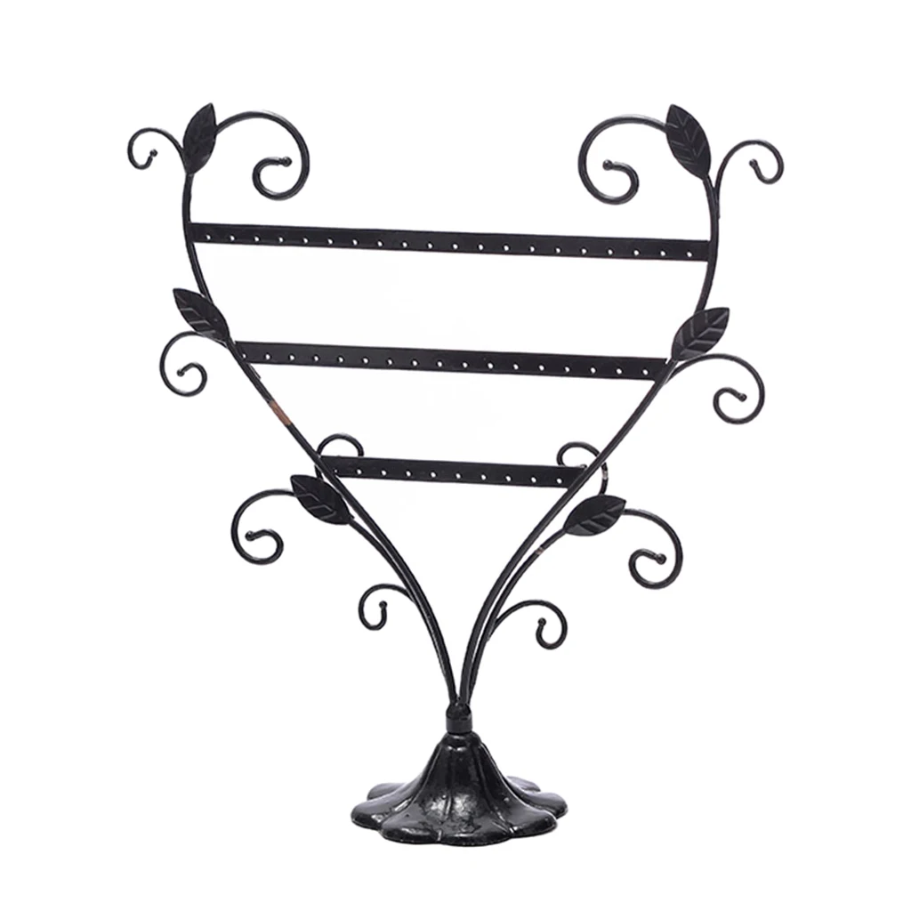 

Jewelry Display Organizer Cup Shape Black Iron Necklace Ring Holder Hanger