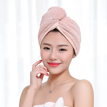 

Microfiber Hair Towel Quick Magic Hair Dry Hat Turban Twist Hair Towel Wrap Head TowelQuick Dry Super Absorbent