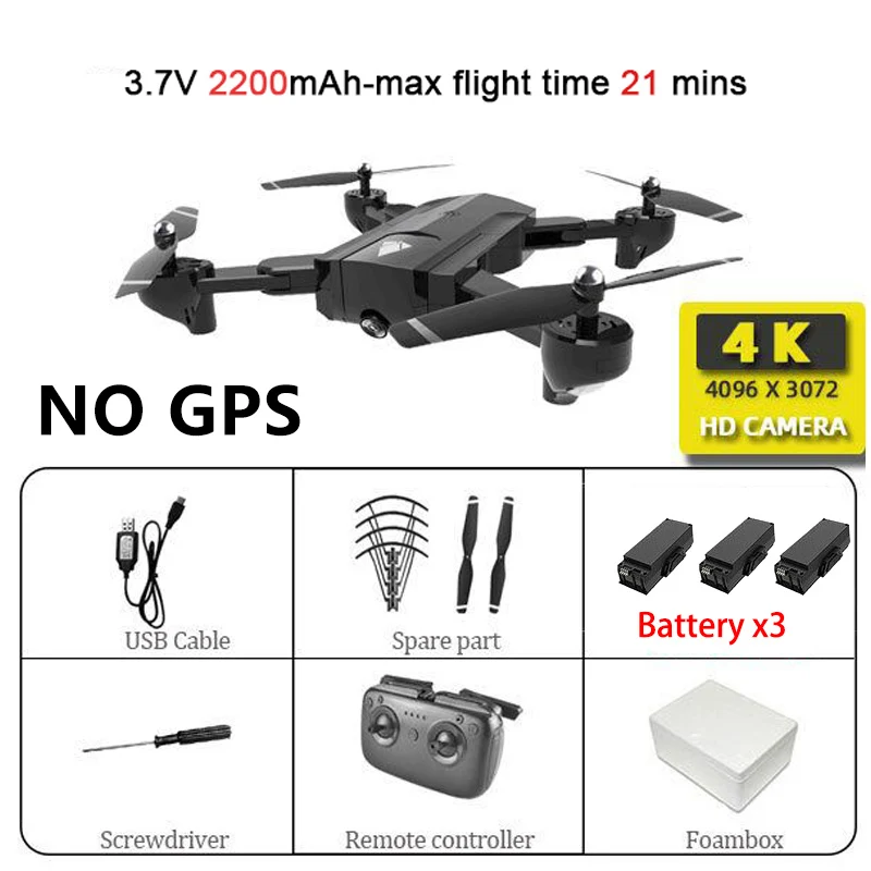 SG900 gps Wifi Радиоуправляемый Дрон с 4K HD Двойная камера слежения за мной Квадрокоптер FPV Профессиональный беспилотник долгий срок службы батареи игрушки Дети SG900S - Цвет: Black 4K 3B