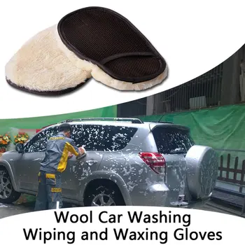 

Wool Car Wash Gloves Cleaning Car Waxing Gloves Cleaning Polishing Car Supplies Plush Bear Paw Professional