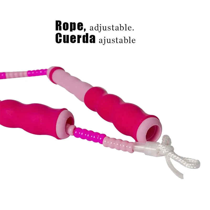 Adjustable Soft Beaded Skipping Rope for Kids, Segment Jump Rope, 2.8m Length