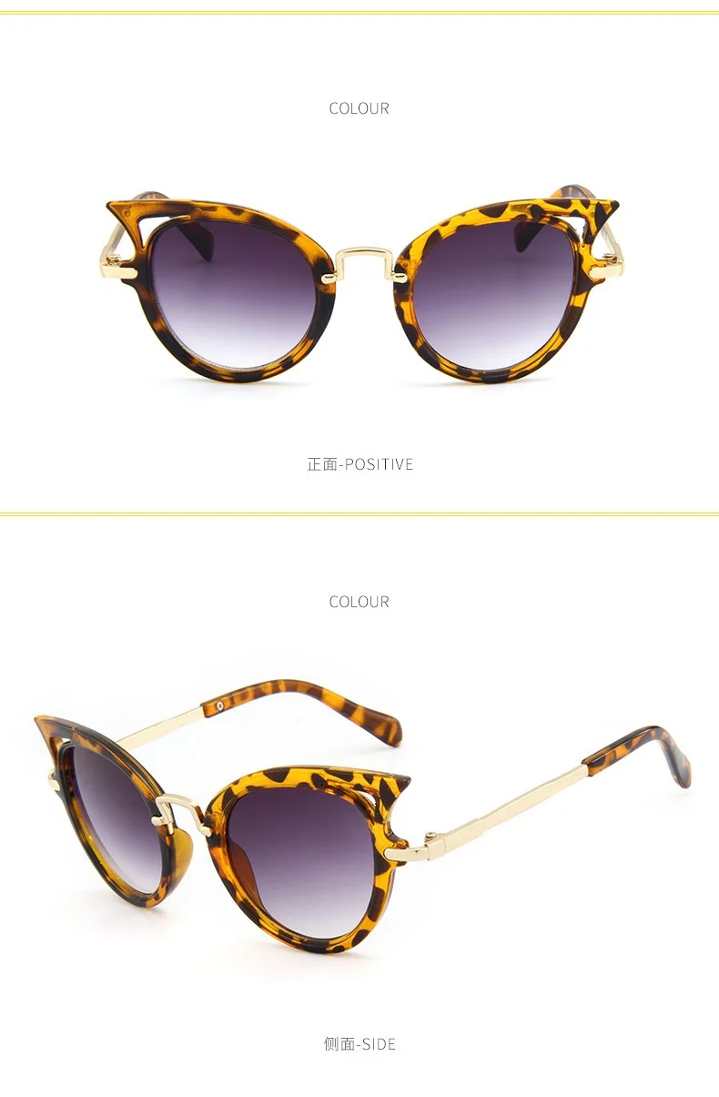 Детские солнцезащитные очки кошачий глаз, винтажные детские очки для девочек и мальчиков, милые Солнцезащитные очки, UV400