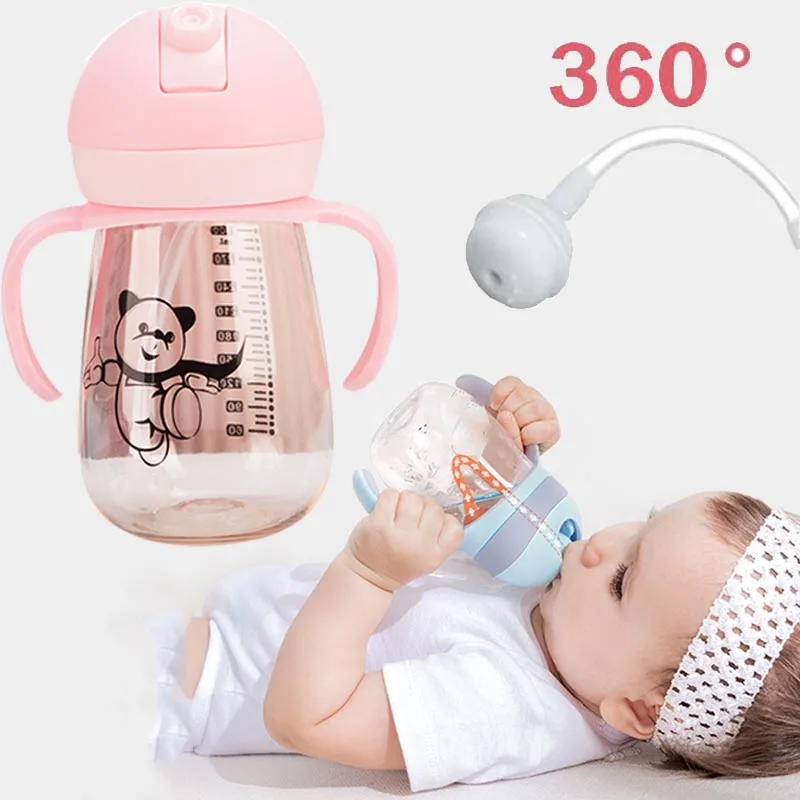 1PC 360 Degree Can Be Rotated Magic Cup Baby Learning Drinking LeakProof Child Water Bottle 300ML | Мать и ребенок