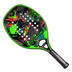 Minghe 12k carbon fiber rough surface beach tennis racket with bag