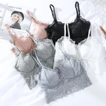 

Beautiful Back Bra Sports Vest Base Girl Underwear Sexy Lace Wrap Chest Tube Top Without Steel Ring Cross Breast Wrap Sexi