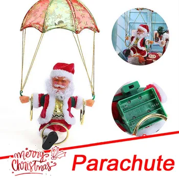 

Funny Electric Parachute Santa Claus Toys For Child Christmas Gifts Christmas Xmas Music Figurine Christmas Decoration For Home