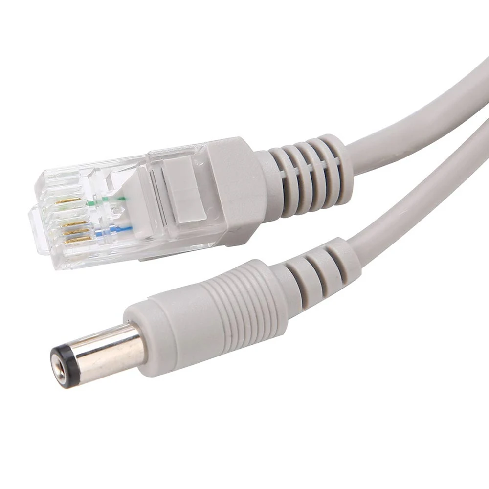 Cable RJ45 and DC Power CCTV Network Lan Cable 5M/10M/15M/20M/30M Optional Gray CAT5/CAT-5e Ethernet For security system