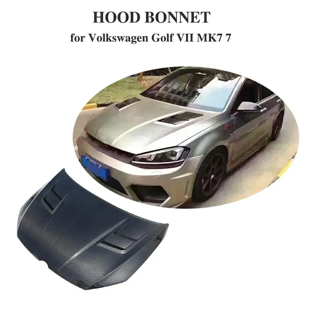 Крышка капота двигателя для Volkswagen Golf 7 GTI R VII MK7 аксессуары из углеродного волокна 2014-2017 Крышка капота двигателя для Volkswagen Golf 7 GTI R VII MK7 аксессуары из углеродного волокна 2014-2017