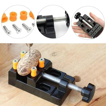 

1Pcs Black Jaw Bench Clamp Mini Drill Press Vice Micro Clip Flat Vise DIY Hand Tools Carving Bench Clamp Drill 125x62x36mm