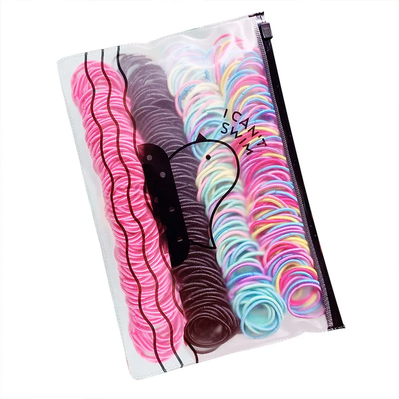 100/500 sztuk/worek dziewczyny śliczne kolorowe podstawowe elastyczne gumki do włosów kucyk Holder dzieci Scrunchie gumką dziecięce akcesoria do włosów