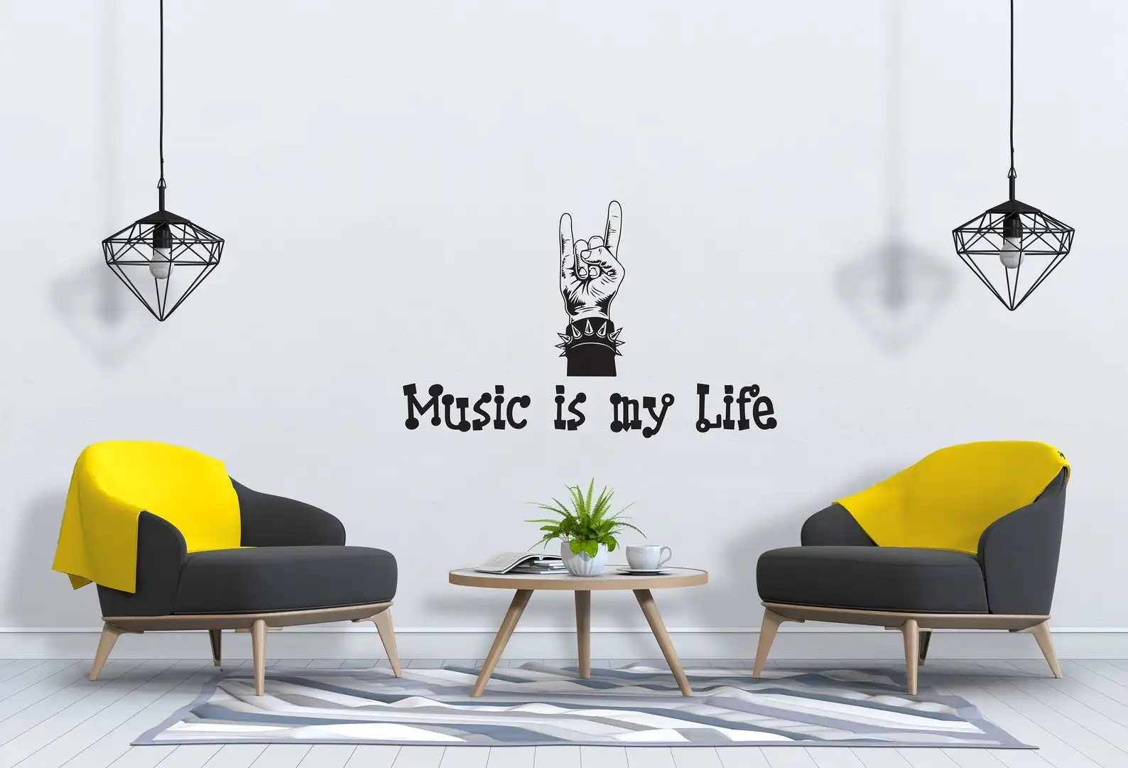 

Music wall decals music room wall fashion decoration home decoration living room bedroom detachable wall stickers YY26