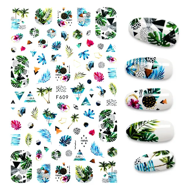 The New 3D Nail Sticker Cool English Letter stickers for nail Foil Love Heart Design Fashion Manicure Stickers A140273