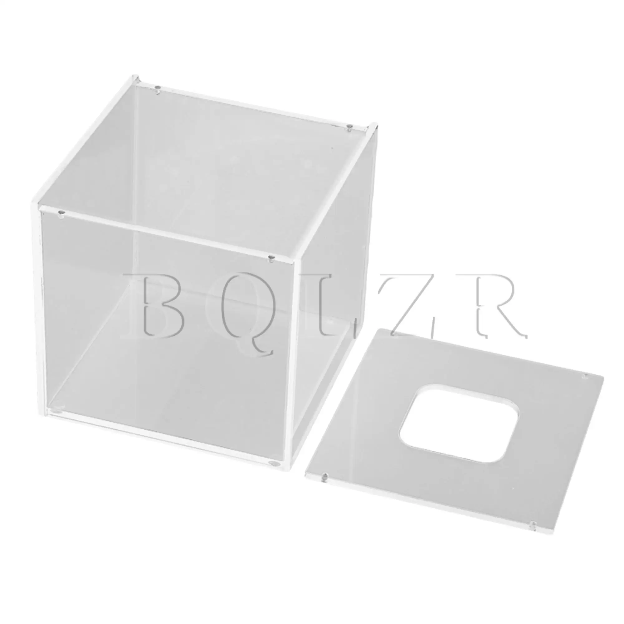 125x125x120mm Storage Box Acrylic Holder Cover Container Transparent 