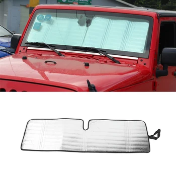 

Car Front Windshield Sunshade for Jeep Wrangler TJ 1997 -2006 JK JKU 2007-2018 2/4 Door Car Interior Accessories Aluminum Foil