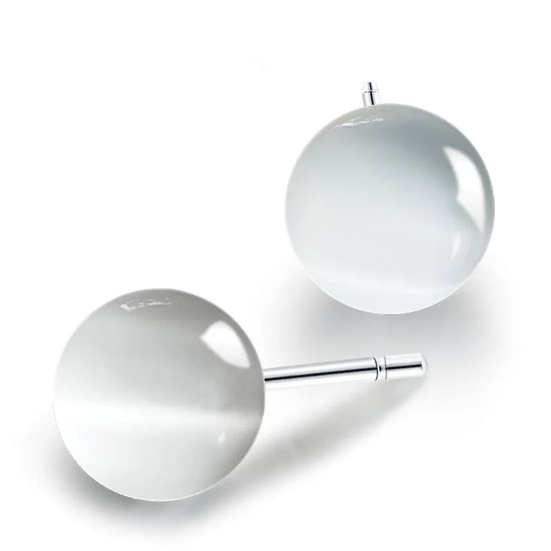 Женские серьги-гвоздики с шариками из стерлингового серебра 925 пробы Подарочные