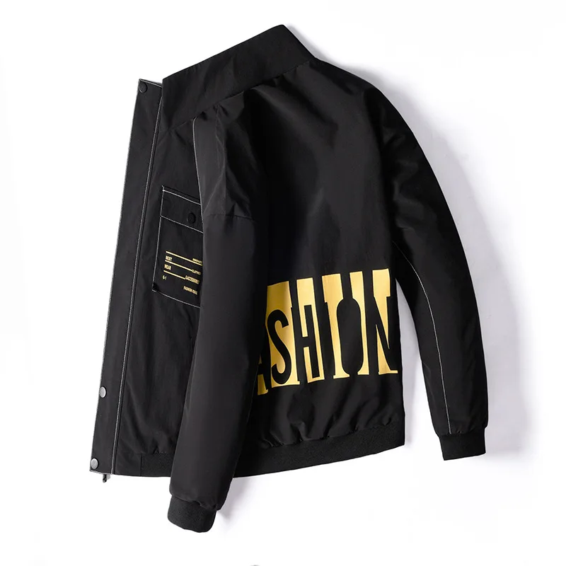 

2019 New Style MEN'S Coat Plus-sized Stand Collar Loose-Fit Clothes Casual Slim Fit Handsome Stylish Loose Wear Jacket Men's