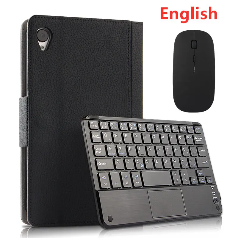 black mouse English Case For Huawei Mediapad M6 8.4 inch VRD-AL09 W09 Protective Cover Bluetooth keyboard Protector for Huawei M6 8.4" Tablet Case - Цвет: black mouse English