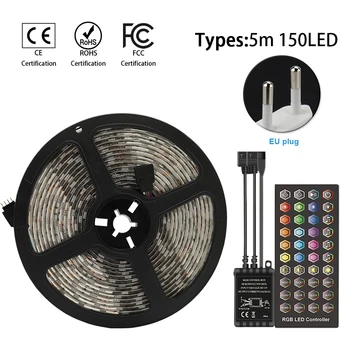

With Remote Controller Bar LED Strip Light Flexible Easy Install Color Changing IP65 Waterproof SMD 5050 Music Sync Living Room