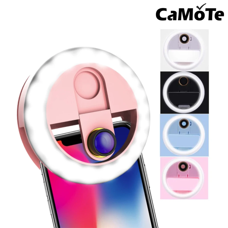 

selfies light lamp Ring Light 0.63X Wide-Angle Tablet LED Fill-in Light Rechargeable Photography Camera Selfie Flash Lamp For Xi