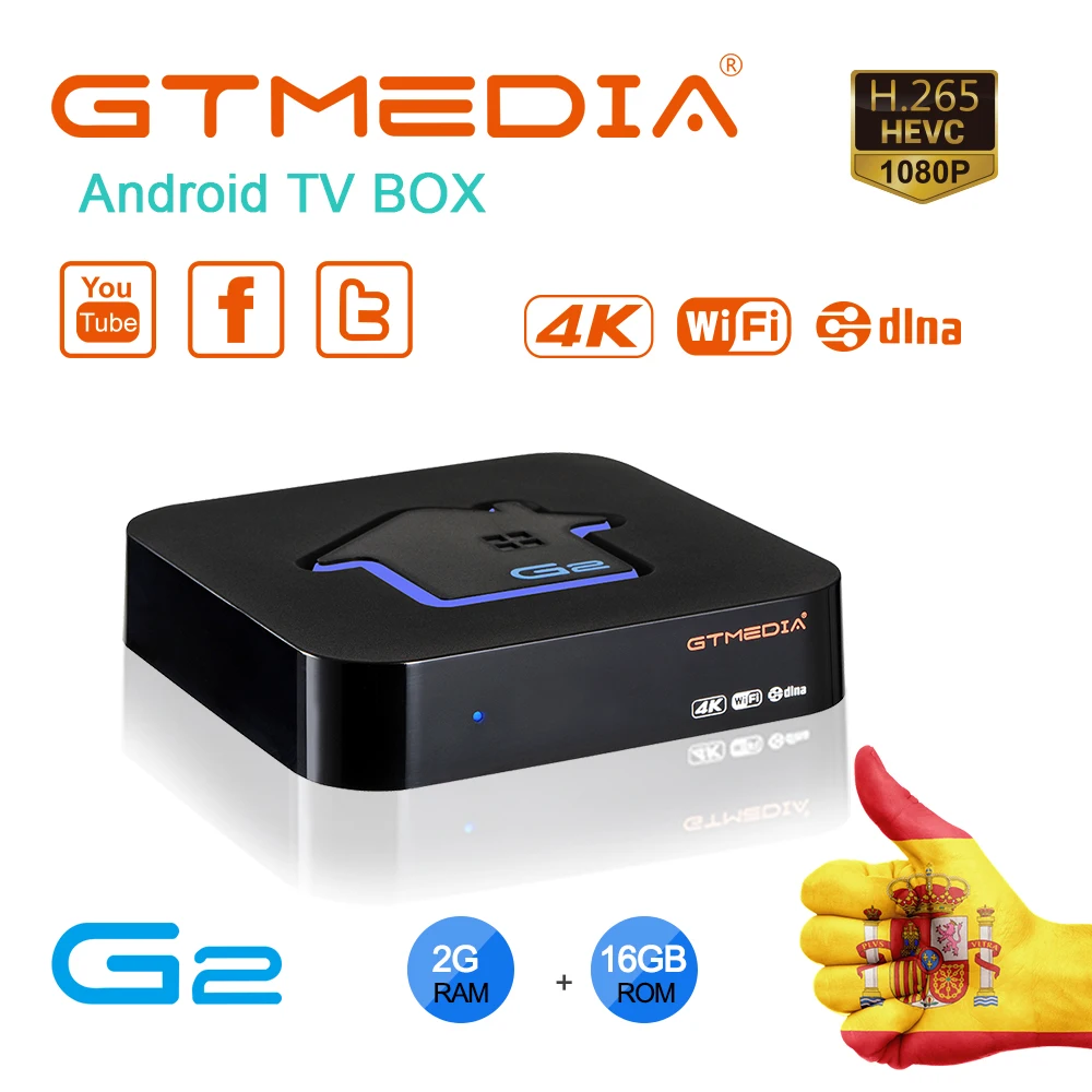 

GTmedia G2 Tv Box decoder 2GB RAM 16GB ROM S905W Android 7.1 DRM 4K HD 2.4G Built In Wifi Set Top Box Support Netflix TV Box