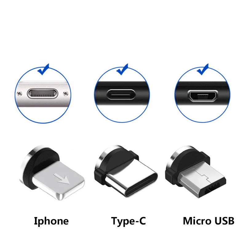 Cafele Магнитный кабель 3 в 1 Micro usb type C адаптер зарядное устройство Быстрая зарядка для Iphone samsung Xiaomi магнит Android шнур для телефона