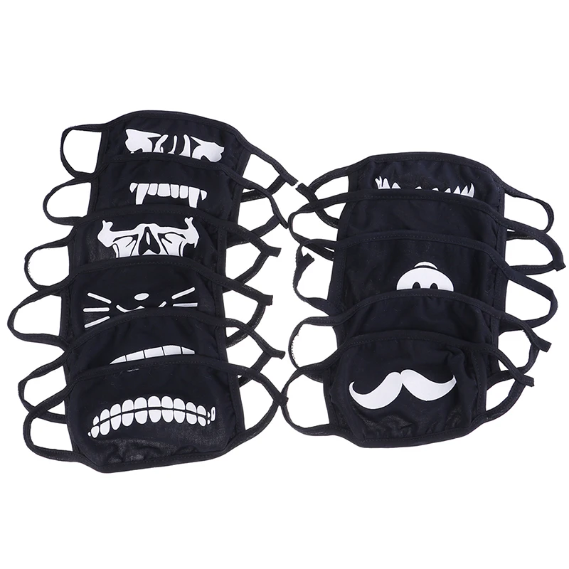 Hot Sale Black Cotton Bear Dustproof Mouth Face Mask Anime Cartoon Bear Women Men Sexy Party Mask Face Mouth Masks