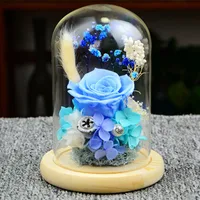 Diameter=10cm Different Height=12cm 15cm 18cm Log Base Glass Dome Home Decoration DIY Cover Friend Favor Gift Wedding Live Prop 2