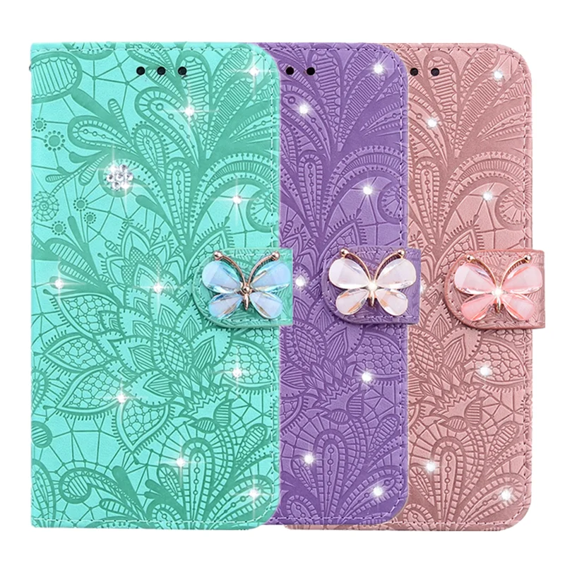 

For Samsung Galaxy M31 M51 A21s M30S S20 FE S10 S9 A41 A51 A40 A20e A10 Note 20 Phone case Flip butterfly Leather Wallet Cover
