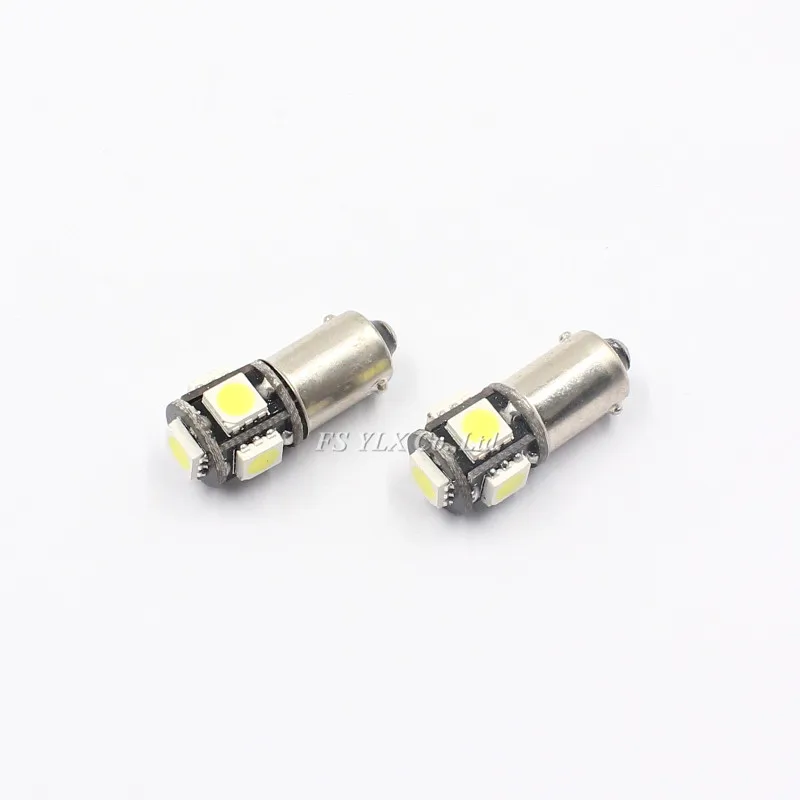 FSYLX BA9S светодиодный 5SMD 5050 белые светодиодные с Canbus Error Free интерьер автомобиля BA9S T4W светодиодный светильник лампа BA9S T4W H6W светодиодный светильник лампочка