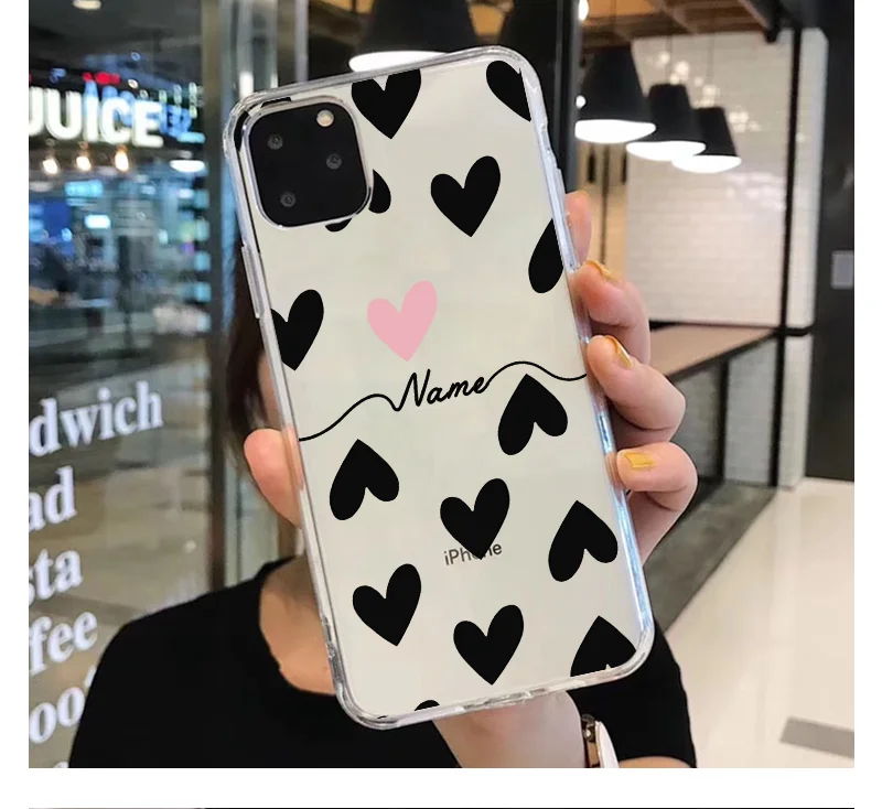 Coque iPhone transparente personnalisée Prénom