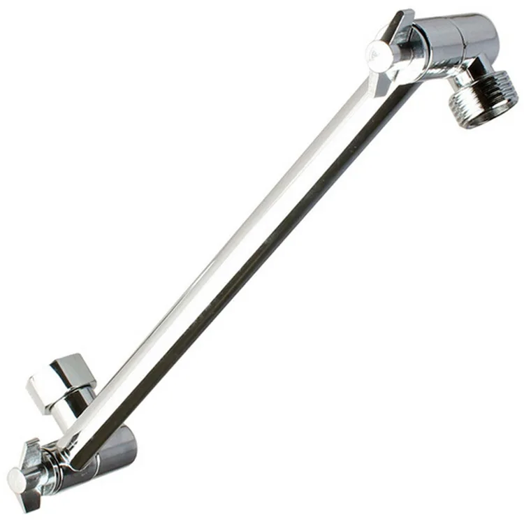 

Amazon Foreign Trade Shower Top Spray Copper Connection Adjustable Elbow Shower Arm Holder Toothed Extension Rod