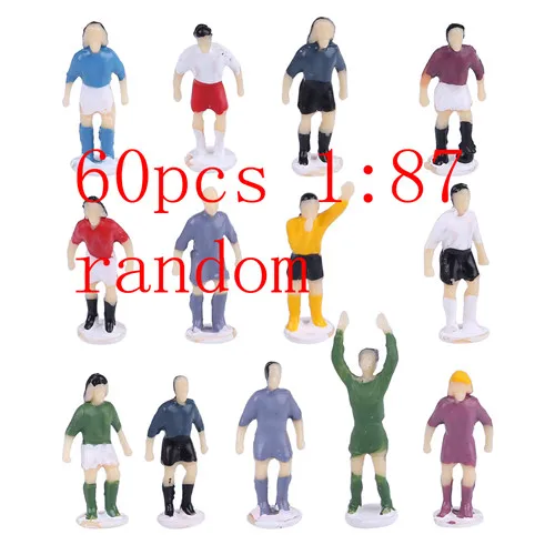 50/100 шт 1:50/75/87/100/150 HO миниатюрные фигурки модель для поездок на поезде, ж/д персонажами настольной-красочные(случайный Тип - Цвет: 60pcs