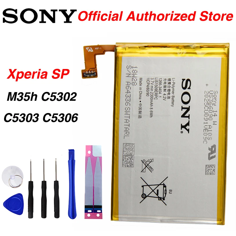 

Original Sony LIS1509ERPC Battery For Sony Xperia SP M35h HSPA LTE C5302 C5303 C5306 c530x 2300mAh