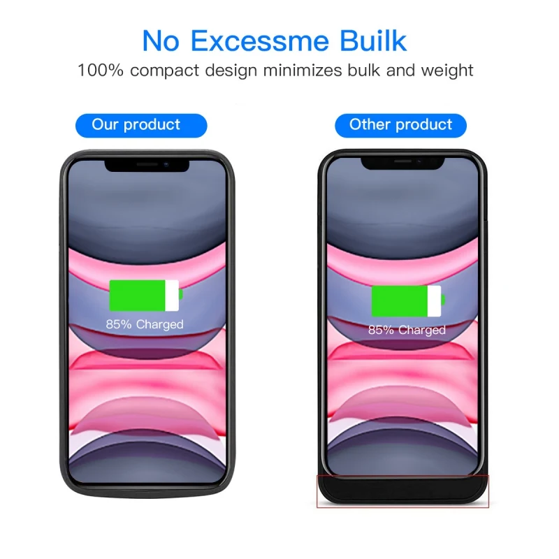 Чехлы для зарядки аккумуляторов iPhone 11, 6000 мА/ч, перезаряжаемый внешний аккумулятор, зарядное устройство для IPhone 11/11 Pro/11 Pro Max