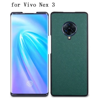 

New Fashion Back Phone Case for VIVO NEX 3 NEX3 Genuine Cow Leather Protective Shell for VIVO Nex3 Ultra-thin Slim Shield Skin