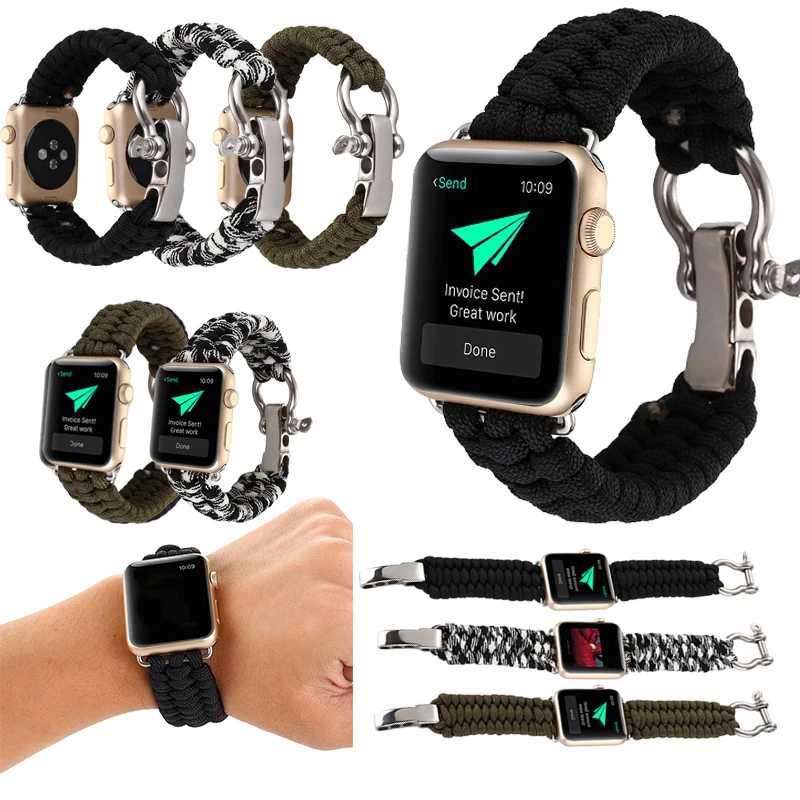 Браслет часы ремешок нейлон для IWatch Apple Watch 38nn/42 мм