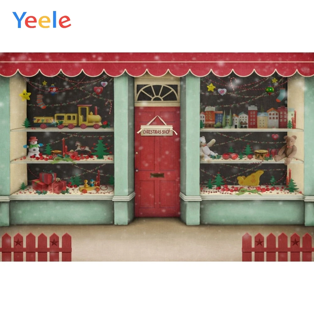 

Yeele Christmas Shop Toy Gift Backdrop Baby Portrait Custom Vinyl Photography Background For Photo Studio Photophone Photozone