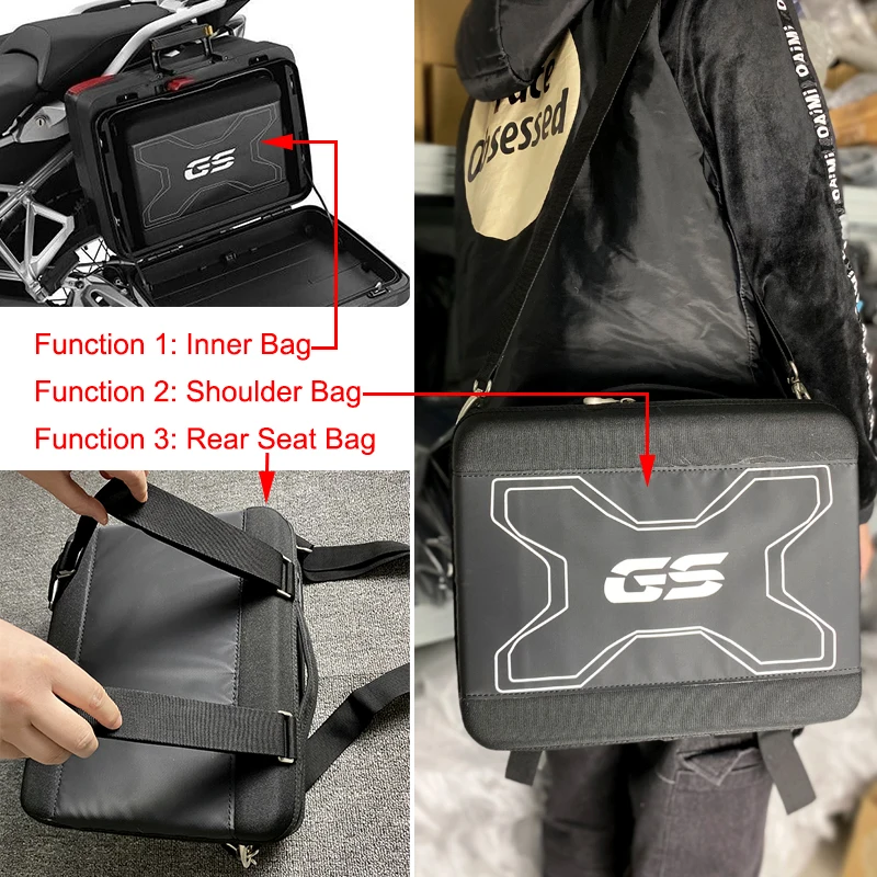 R1250GS R 1200 GS ADV F750GS Motorcycle Telescopic Side Bag Box Package Riding Waterproof Liner Bag Multi-purpose Shoulder Bag (27)