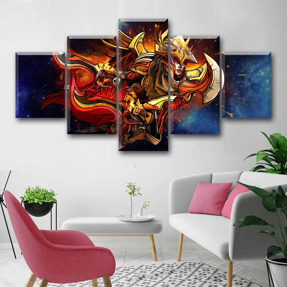  5 Pieces Canvas Painting DOTA 2 Invoker Home Decor For Living Room Printed Wall Art Game Poster Mod
