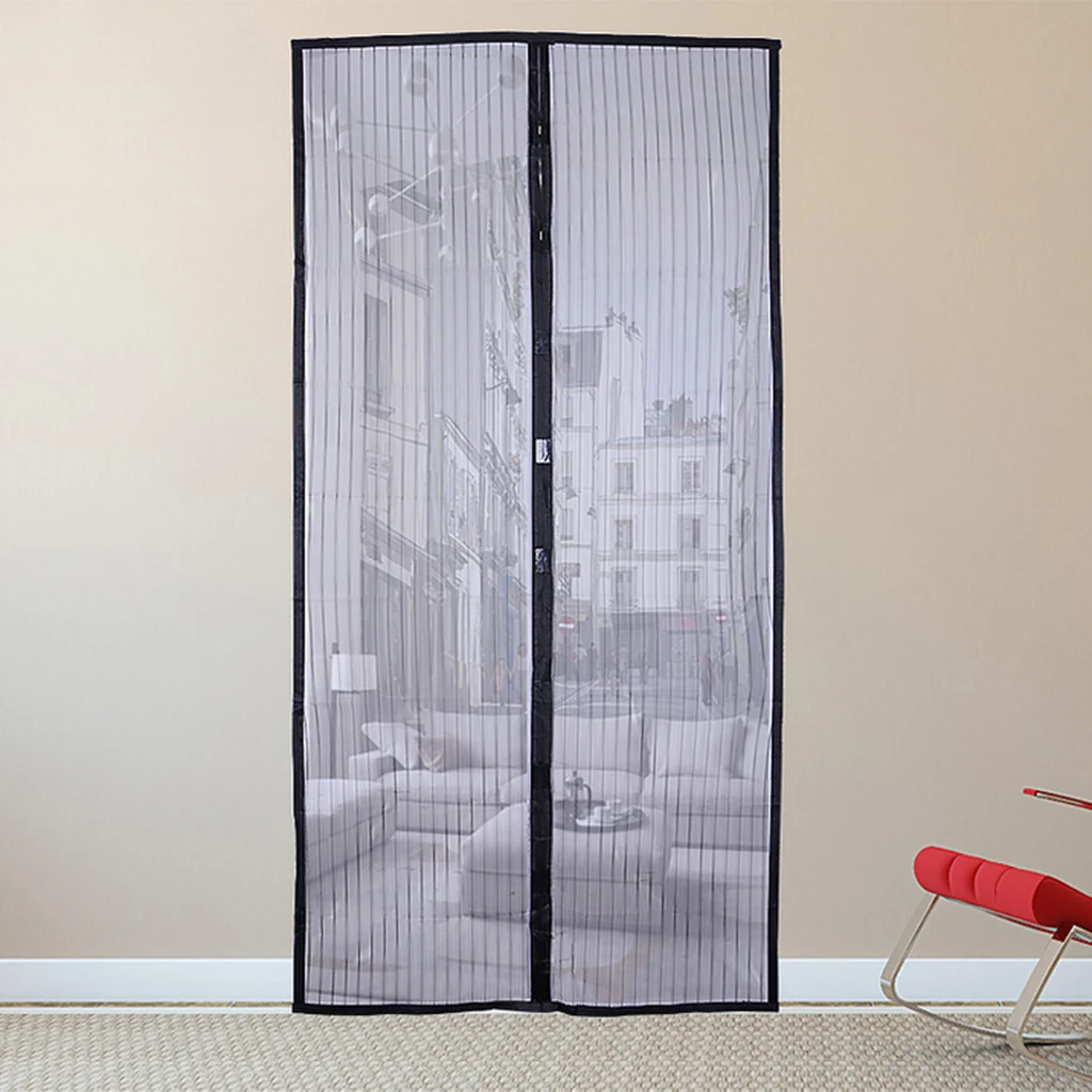 Simple Magnetic Stripe Door Mesh Curtain Closer Mosquito-proof Yarn 5 Sizes