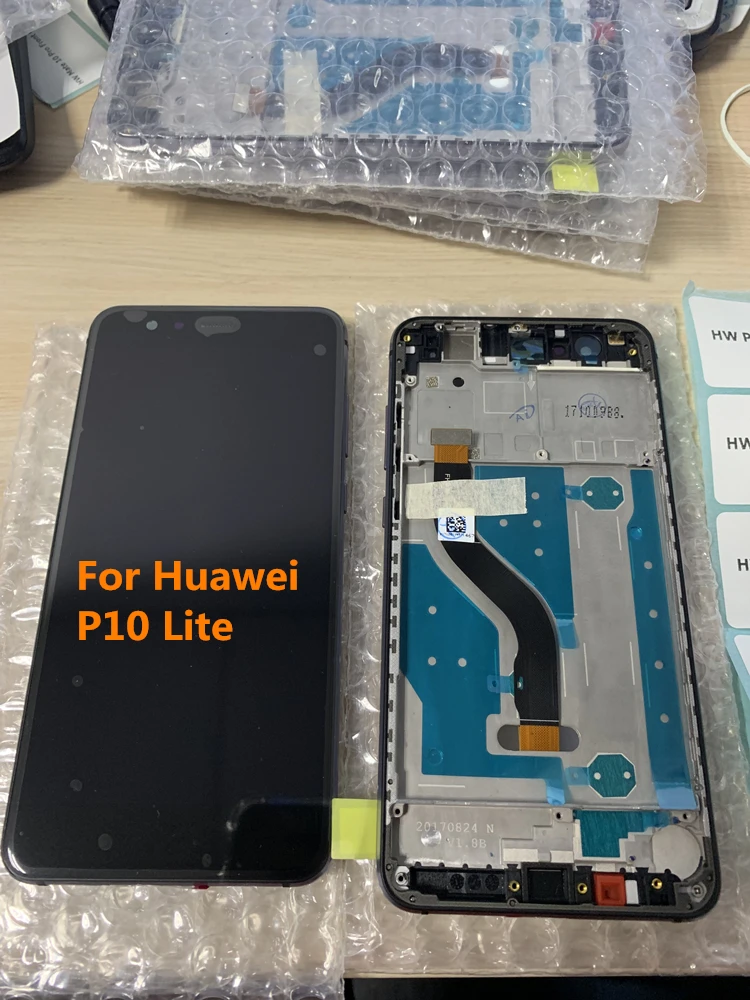 Оригинальный ЖК дисплей для Huawei P10 Lite стекло сенсорный экран в комплекте с рамкой