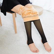 Черные женские осенне-зимние Чулки с имитацией кожи, прозрачные эластичные сексуальные колготки, теплые плотные колготки для девочек