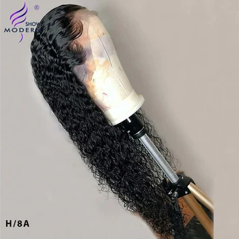 

Modern Show Hair Water Wave Wig Brazilian Human Hair 30inch 4x4 Lace Closue Wig Remy 13x4 Lace Front Wigs For Black Women 150%