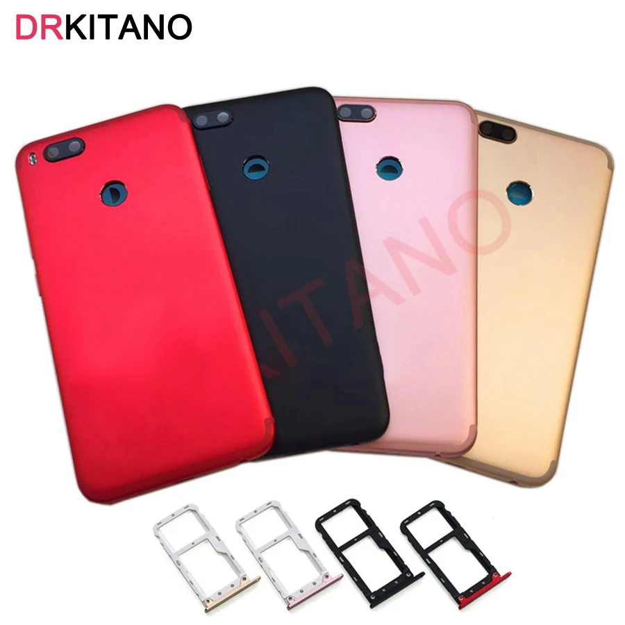Для Xiaomi Mi A1 Крышка батарейного отсека задняя дверь Чехол для задней части телефона+ Кнопка громкости питания+ Sim лоток для Xiaomi Mi 5x A1 Крышка батарейного отсека
