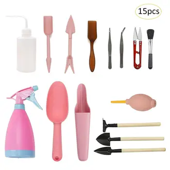 

15Pcs Succulent Transplanting Planting Gardening Mini Bucket Shovel Tools #4O