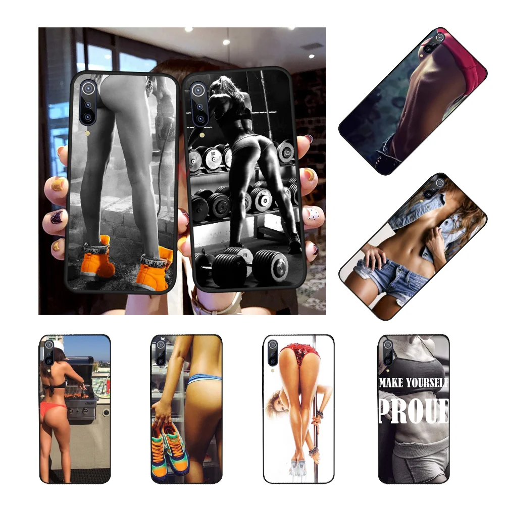 NBDRUICAI Fitness girl Black TPU Soft Rubber Phone Cover for Redmi Note 8 8A 7 6 6A 5 5A 4 4X 4A Go Pro Plus Prime | Мобильные
