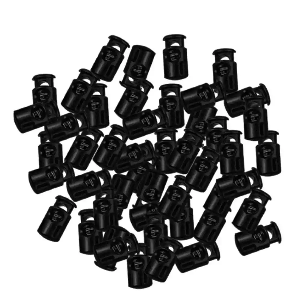 50Pcs Double Hole Cord Locks End/_Spring Stop Toggle Stopper for Drawstrings USA